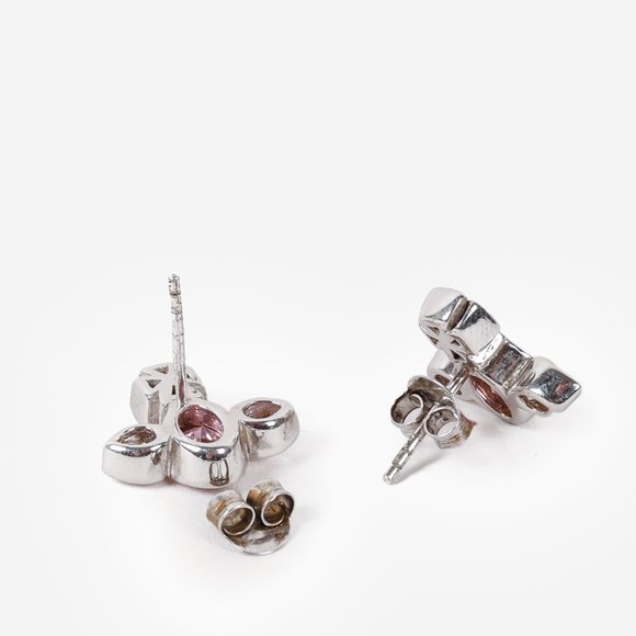 Vivienne Westwood Orb Pink Crystal Stud Earrings - Picture 2 of 4